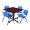 Kobe Kobe Square Table & Chair Set, Wood, Metal, Plastic Top, Mahogany TKB4848MH47BE - alternate 1